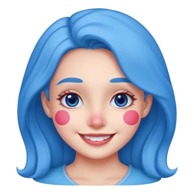 Blue skinned girl sticker