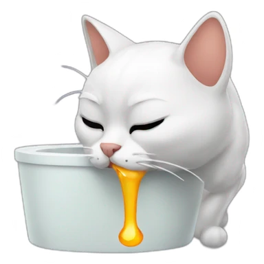 Cat vomiting sticker