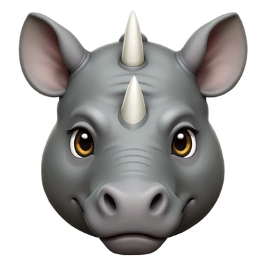 cinematic-noble--rhinoceros-portrait-emoji,slate-grey-hide-poised-and-regal,-with-a-massive,-powerful-build-and-a-thick,--deep-set-soulful-piercing-eyes,-simplified-yet-sharp-and-sophisticated-features,-highly-detailed,-large-black-eyes, white horn, front facing sticker