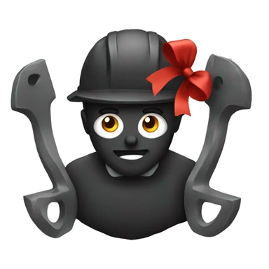 Coal with a bow sticker