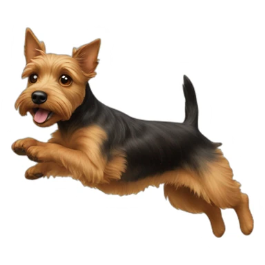 York-terrier-jumping sticker