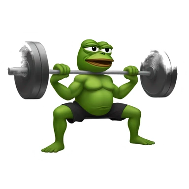 pepe the frog bench press sticker