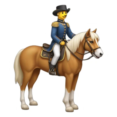 Chien sur un cheval sticker