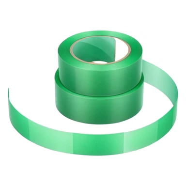 make light Green wide tape rolling on the floor sticker