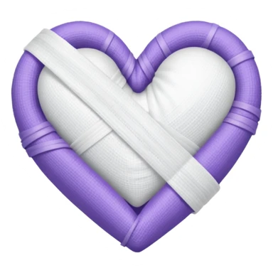 bandaged heart with subtle purple colour sticker