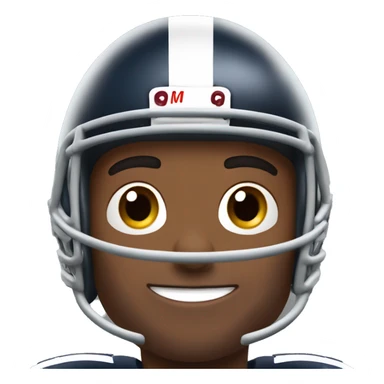 tanned American football player ￼ sticker