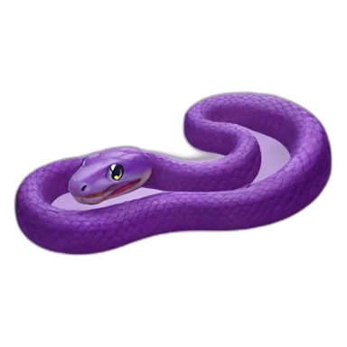 Purple lovely snake sticker