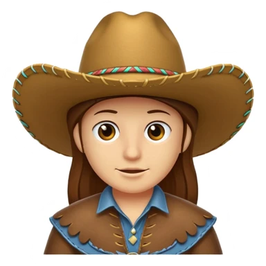 Sombrero vaquero pero sin cara sticker