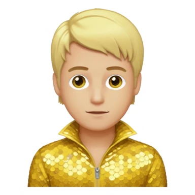 Bryan Abrams from Color Me Badd with blonde hair , yellow sequin outfit sticker