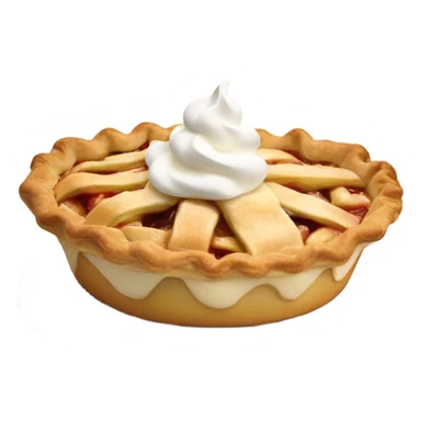 Apple pie with whipped cream sticker