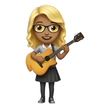 Young teacher with guitar  sticker