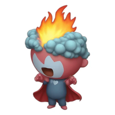 Corazón ardiendo sticker