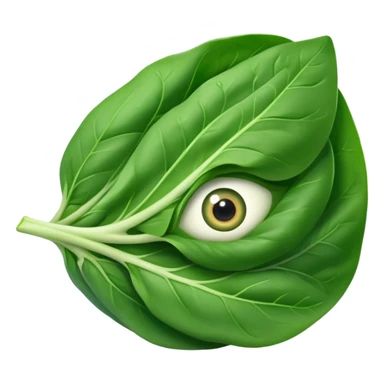 Spinach with eyes sticker