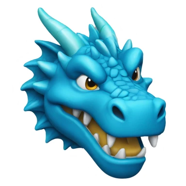 dragon blue coin sticker