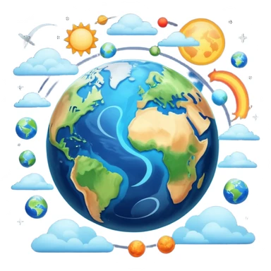 Évolution atmosphère terrestre et la vie sticker