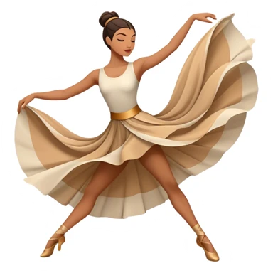 humanless Icon for Contemporary Dance: dynamic motion, comfortable attire with abstract shapes and movement lines in the background. The icon should represent the expressive and creative nature of contemporary dance. Transparent background. sticker
