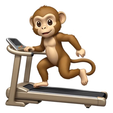 Monkey with a treadmill  sticker