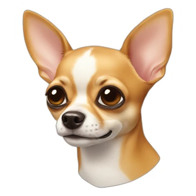 deer head chihuahua sticker