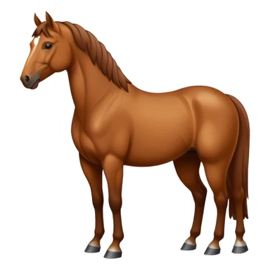 A majestic brown horse standing sticker