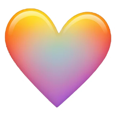 Orange yellow heart sticker