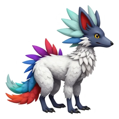 Sergal-Trico-Silvally-Fakémon-creature-fusion (full body) sticker