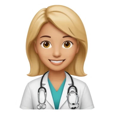 faça uma medica MULHER em forma de emoji em png sticker