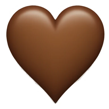 brown heart sticker