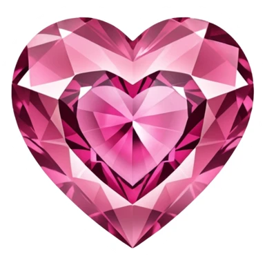 pink diamond heart sticker