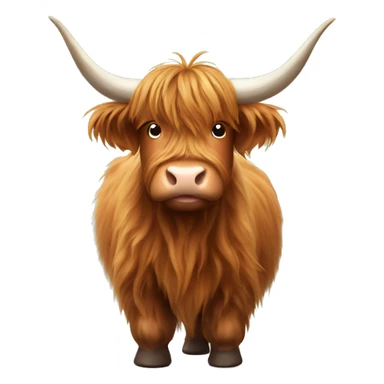 Christmas highland cow sticker