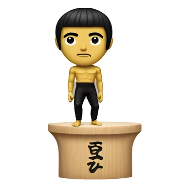 Bruce Lee on wooden dummy sticker
