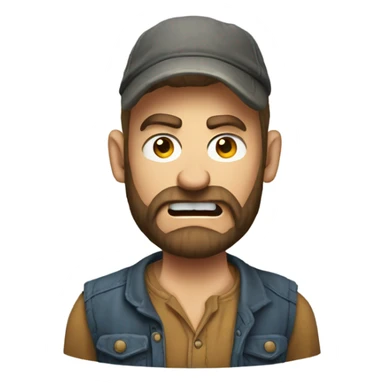 Angry Hillbilly in a diesel truck sticker