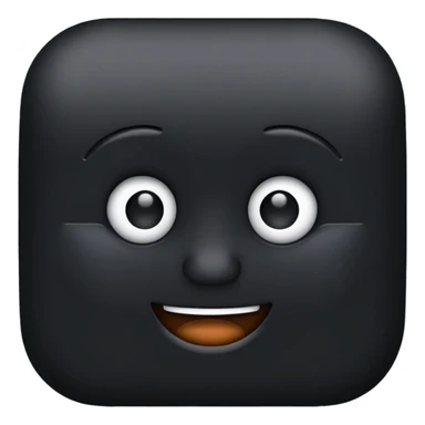 🥸 turn this emoji black, all same no glasses sticker