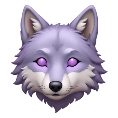 A wolf of winterfell from game of thrones sleeping under lilac stars sticker