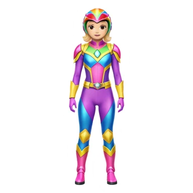  Female rainbow Power ranger full body sticker