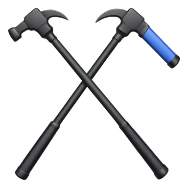 two police batons with handles forming an L sticker