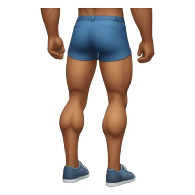 muscular leg, backshot sticker