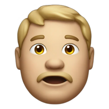 A fat guy saying eating a door sticker