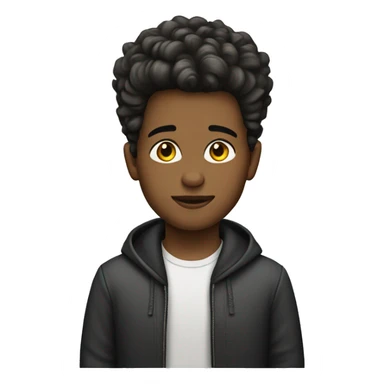 American boy with poof hairstyle  sticker