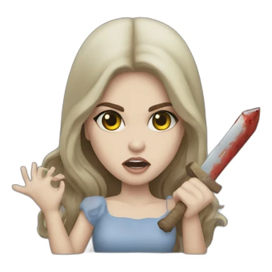 Lana del rey fighting with a zombie sticker