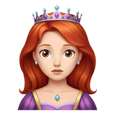 Princesa peliroja cuestionando  sticker