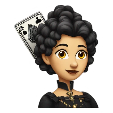 Queen of spades sticker