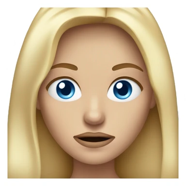 Long blond hair blue eyes woman that looks pissed sticker
