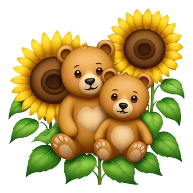 bears and sunflowers  sticker