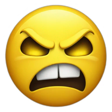 Angry yellow smiley sticker