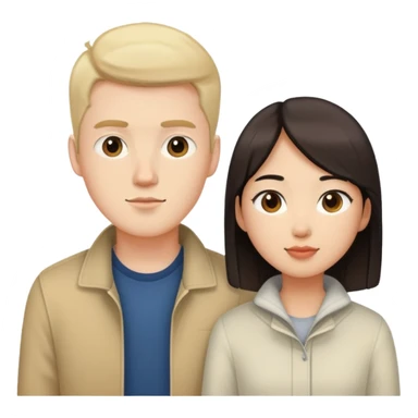 Tall white boyfriend with short Asian girlfriend sticker