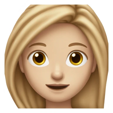 long strawberry dark blonde hair pale skin girl sticker