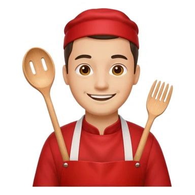 man red apron  sticker