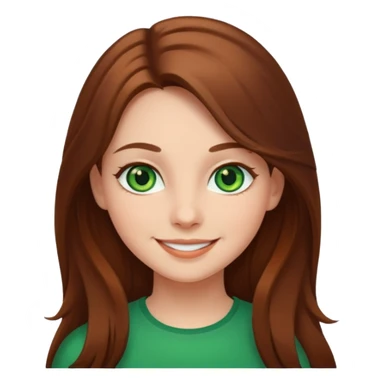 chica sonriente con ojos verdes sticker