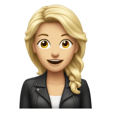 a white woman in a recording studio doing a voice over sticker