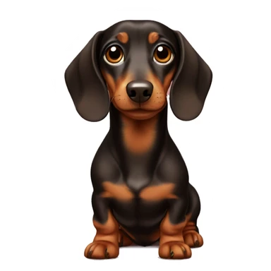 New year brown dachshund sticker